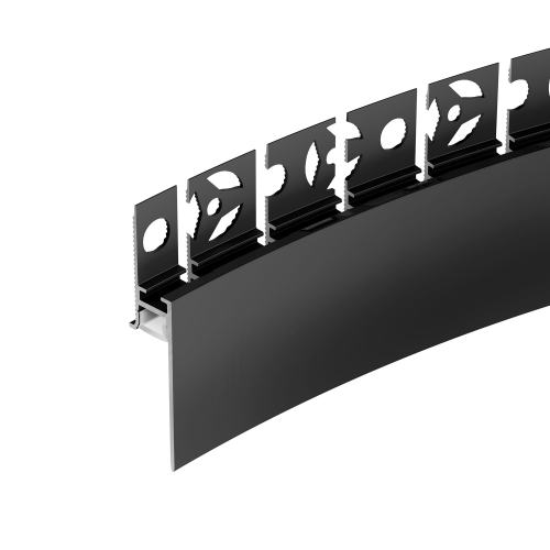 Профиль для лент PLINTUS-FANTOM-BENT-H35-SIDE-2000 BLACK Arlight 043676