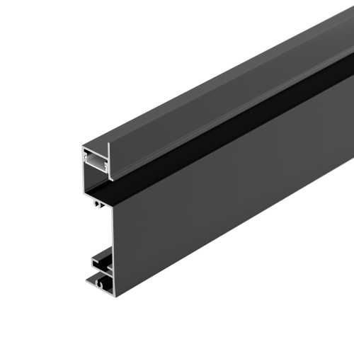 Профиль для лент PLINTUS-H73-F-2000 BLACK Arlight 043480