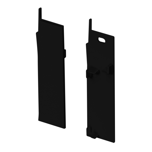 Комплект заглушек для профиля (2шт) PLINTUS-H73-F BLACK Arlight 043596