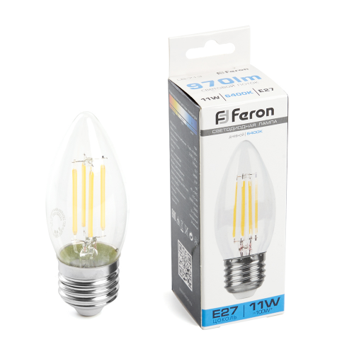 Светодиодная лампа Feron Свеча 11W 970Lm 6400K E27 38274