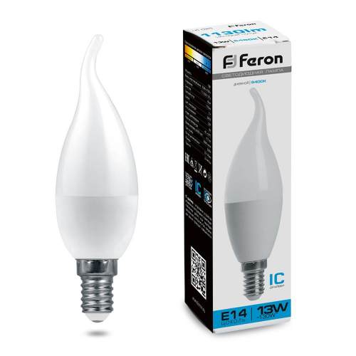 Светодиодная лампа Feron Свеча на ветру 13W 1130Lm 6400K E14 38114