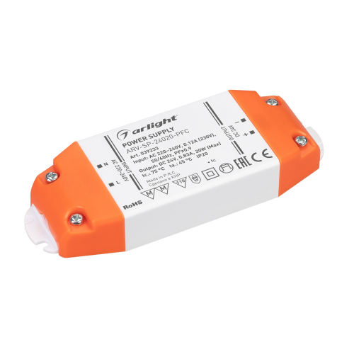 Блок питания ARV-SP-24020-PFC 0,83A 24V 20W Arlight 039233