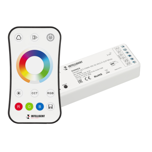 Комплект диммер с пультом SMART-SET-PWM-105-52-MULTI-SUF White 12-24V 180-360W 5x3A Arlight 036188