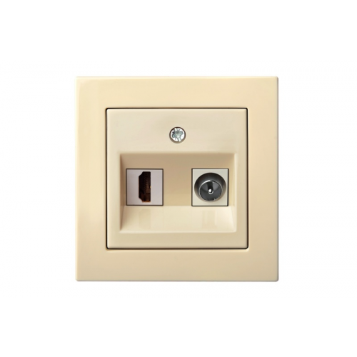 Розетка HDMI+TV оконечная Liregus EPSILON 28-0851