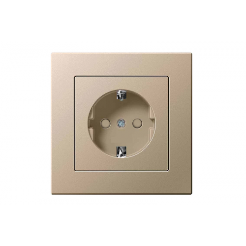 Розетка с/з со шторками Liregus EPSILON 28-3113