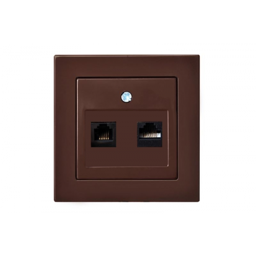 Розетка интернет RJ-45/телефонная RJ-11 Liregus EPSILON 28-145