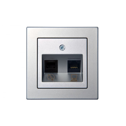 Розетка интернет RJ-45/телефонная RJ-11 Liregus EPSILON 28-185