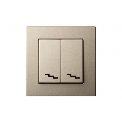Переключатель двухклавишный Liregus EPSILON 28-304