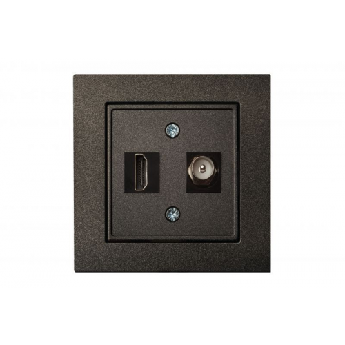 Розетка HDMI+TV оконечная Liregus EPSILON 28-1132