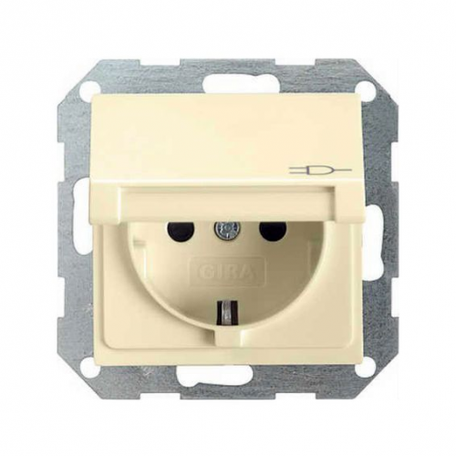 Розетка с/з с крышкой Gira SYSTEM 55 045401