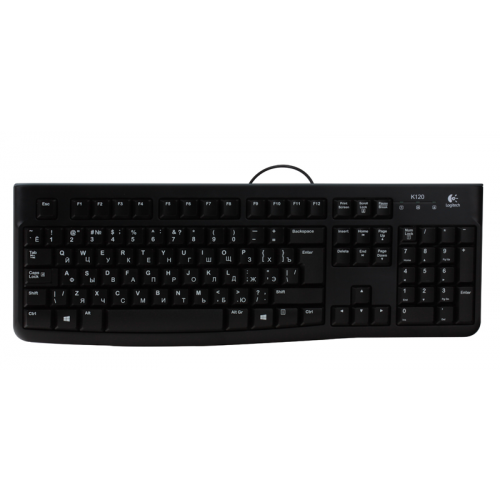 Клавиатура Logitech Keyboard K120 Black USB проводная, 104 клавиши