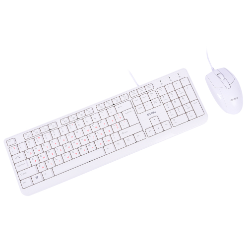 Комплект Sven KB-S330C White USB 1000dpi, 2 кнопки + колесо