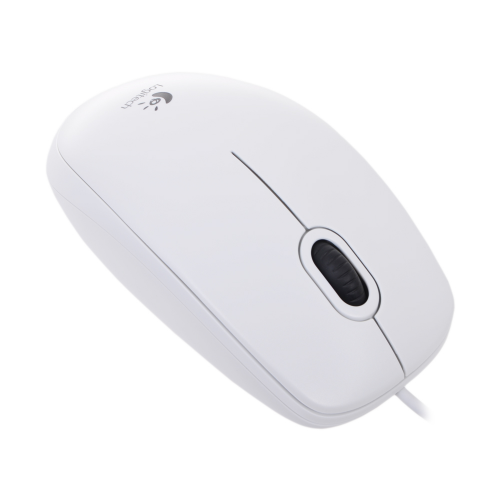 Мышь Logitech B100 White USB проводная, оптическая, 800 dpi, 2 кнопки + колесо