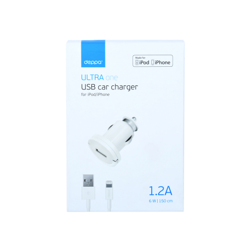 Автомобильное зарядное устройство Deppa 11250 белый USB, 1 А