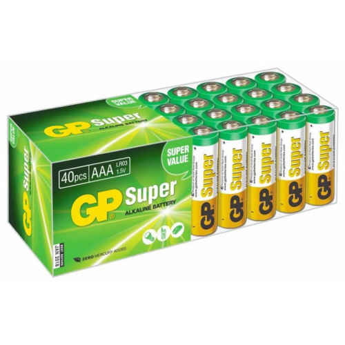 Батарейки GP Super Alkaline 24A LR03 AAA AAA 40 шт