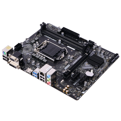 Материнская плата MSI H310M PRO-VDH PLUS (S1151v2, H310, 2xDDR4, PCI-Ex16, 2xPCI-Ex1, D-Sub, DVI, HDMI, SATA III, GB Lan, USB3.1, mATX, Retail)