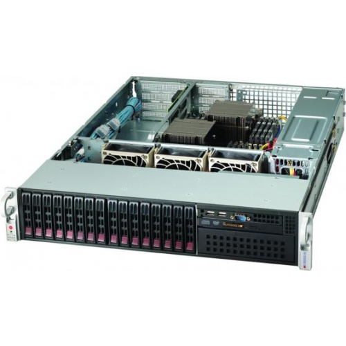 Корпус Supermicro CSE-213A-R740WB 2U, up 16x2.5 Hot Plug SAS/SATA, 16 ports SAS2 Bkpln, ODD slot, 2x