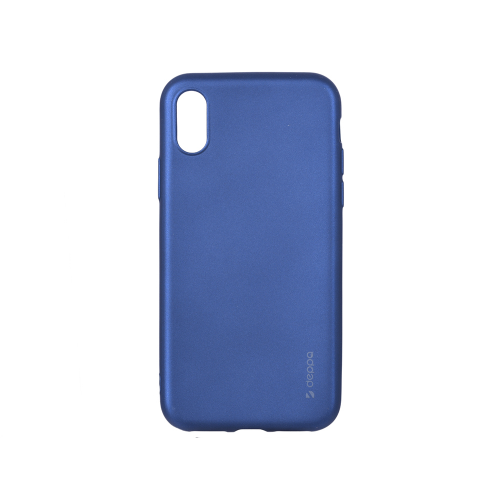Чехол Deppa Case Silk для Apple iPhone X/XS, синий металлик
