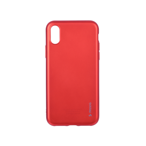 Чехол Deppa Case Silk для Apple iPhone X/XS, красный металлик