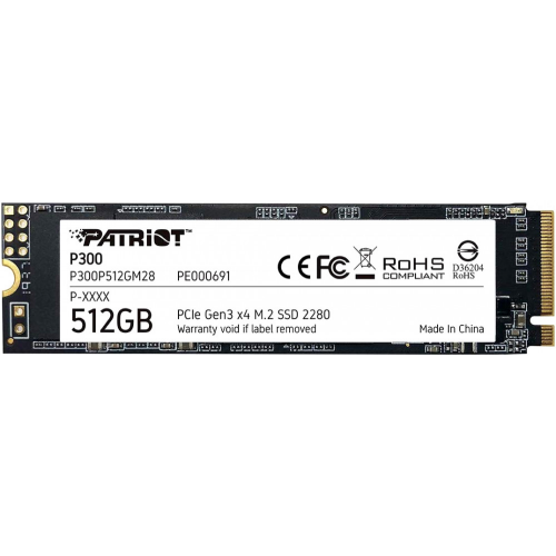 SSD накопитель Patriot Memory P300 P300P512GM28 512Gb PCI-E x4/M.2