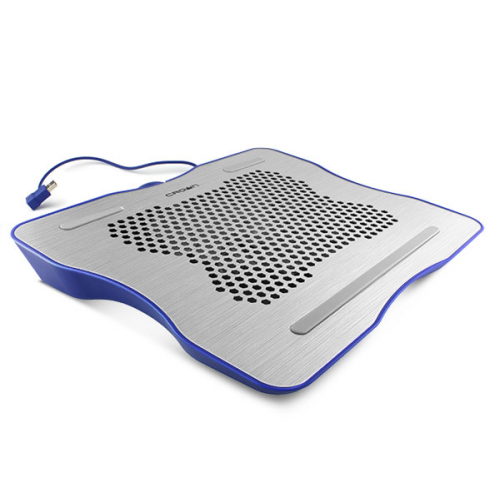 Подставка для ноутбука 15.6" Crown CMLC-1001 264x331x43mm USB 530g серебристо-синий