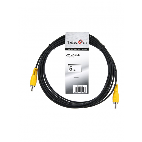 Кабель соединительный RCA (M) - RCA (M) черный 5m, Telecom TAV4158-5M