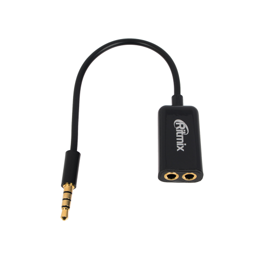 Аудио разветвитель Ritmix RAS-150 Black на 2 пары наушников