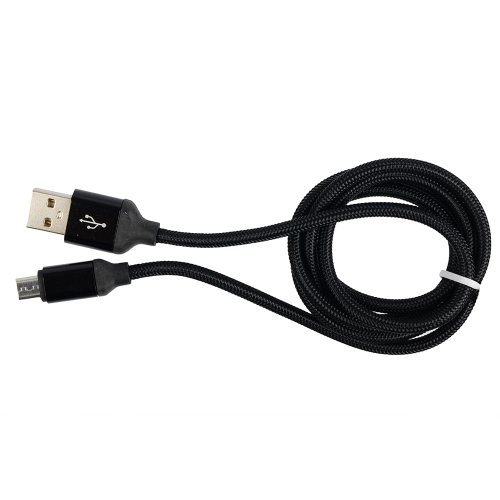 Кабель MicroUSB-USB Ritmix RCC-411 black для синхронизации/зарядки, 1м, нейлон. опл., мет. коннекторы