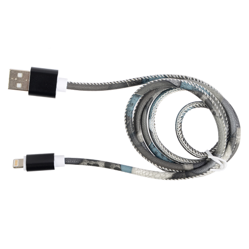 Кабель Lightning 8pin-USB Ritmix RCC-422 brown для синхронизации/зарядки, 1м, нейлон. опл., мет. коннекторы