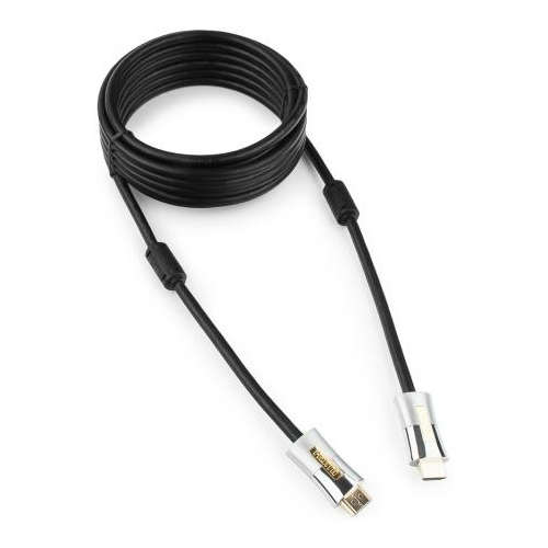 Кабель HDMI Cablexpert, серия Platinum, 4,5 м, v2.0, M/M, позол.разъемы, метал. корпус, ферритовые кольца, блистер CC-P-HDMI01-4.5M