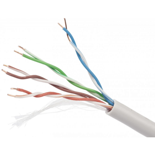 Кабель Cablexpert, UTP5e, 4 пары, 0.48 мм, медь, однож., 305 м, Fluke Test, серый UPC-5004E-SO