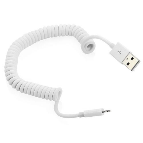 Кабель Prime Line 7211 USB - Lightning, 1,2 м, витой, MFI, белый