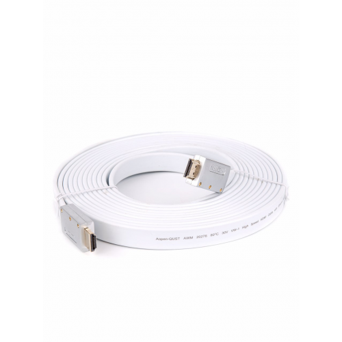 Кабель HDMI AOpen ACG568F-S-5M, ver 2.0, 5 м, серебряно-белый Flat