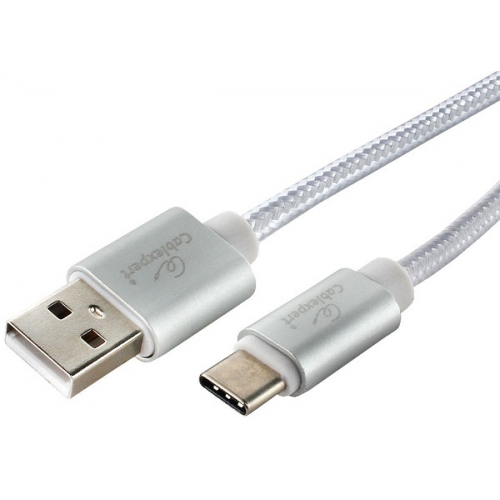 Кабель USB Type-C Cablexpert CC-U-USBC02S-1M серебристый 1м