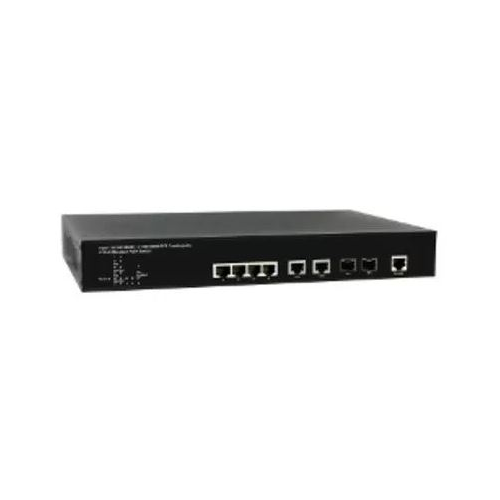 Коммутатор Upvel UP-204MGEC Управляемый гигабитный 4-портовый POE+ коммутатор 2-го уровня c двумя комбо-портами, консольным портом, PoE бюджет 70 Вт,