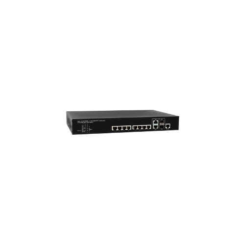 Коммутатор Upvel UP-309MGEC Управляемый гигабитный 8-портовый POE+ коммутатор 2-го уровня c двумя комбо-портами, консольным портом, PoE бюджет 130 Вт,