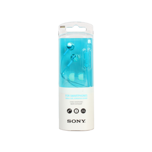 Гарнитура Sony EX155AP Blue Проводные / Внутриканальные с микрофоном / 5–24000 Гц / 103 дБ