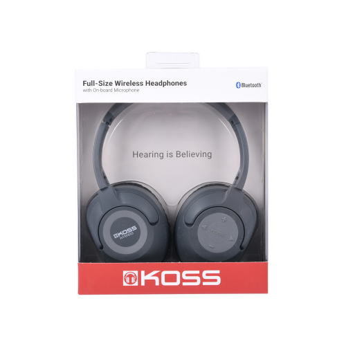 Гарнитура Koss BT539iK Gray Беспроводные / Полноразмерные с микрофоном / 10 - 20000 Гц / 97 дБ / BlueTooth / microUSB / miniJack 3.5 мм