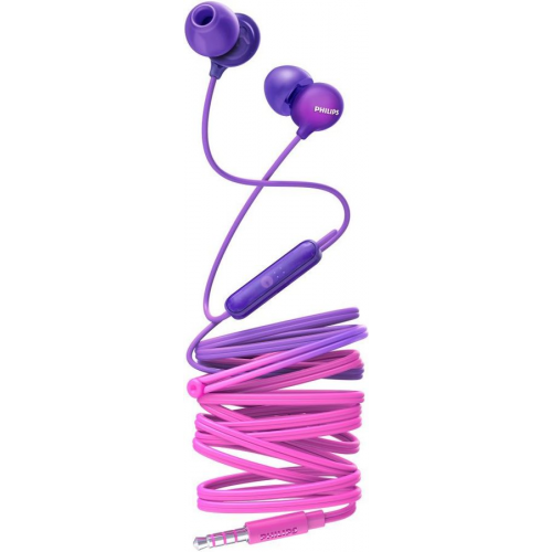 Гарнитура Philips SHE2405PP/00 Purple Проводные / Внутриканальные с микрофоном / Двустороннее / miniJack 3.5 мм