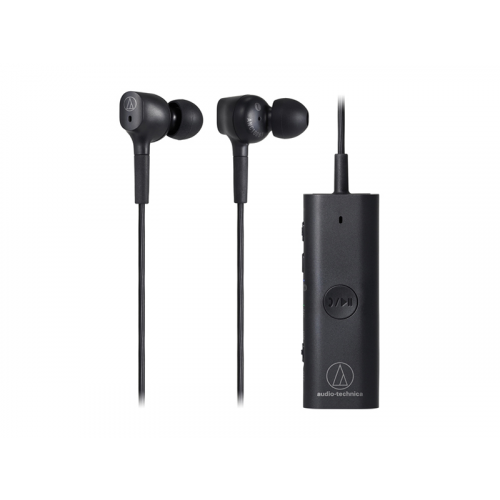 Наушники (гарнитура) Audio-Technica ATH-ANC100BT Black Беспроводные / Внутриканальные с микрофоном / 20-24000 Гц / 102 дБ / BlueTooth / microUSB