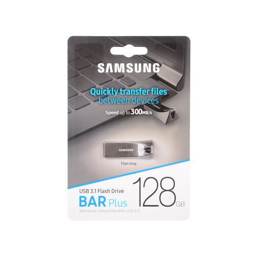 USB флешка Samsung BAR Plus 128Gb Gray (MUF-128BE4/APC) USB 3.1