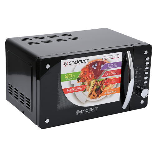 Микроволновая печь ENDEVER Danko 2007 чёрный 700 Вт, 20 л
