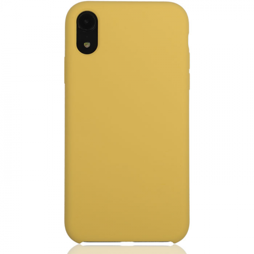 Чехол для Apple iPhone Xr Brosco Softrubber, накладка, жёлтый IPXR-SOFTRUBBER-YELLOW