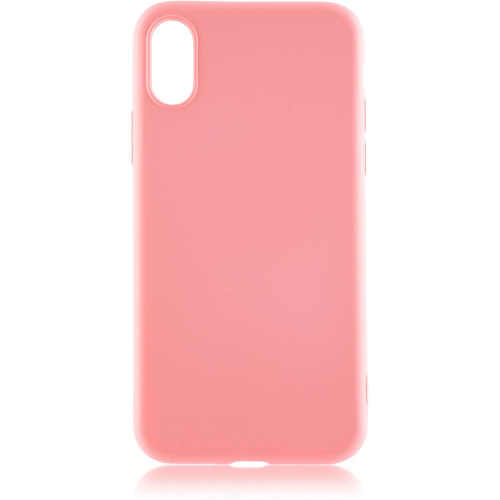 Чехол для Apple iPhone Xs Brosco Softrubber\Soft-touch, накладка, розовый IPX/XS-NSRB-PINK