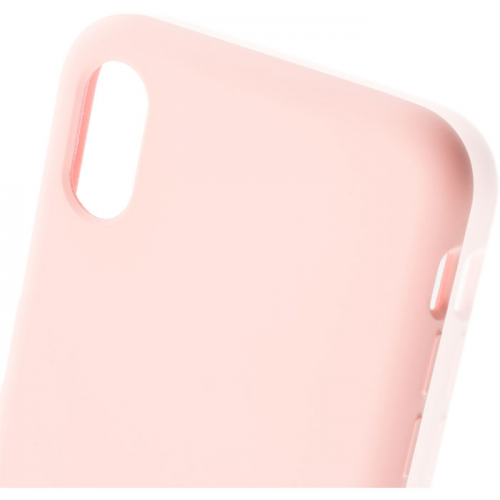 Чехол для Apple iPhone Xs Brosco Softrubber, накладка, розовый IPXS-SOFTRUBBER-PINK