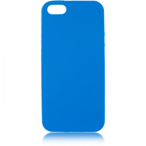 Чехол для Apple iPhone 5\5S\SE Brosco Colourful, накладка, синий IP5-COLOURFUL-BLUE