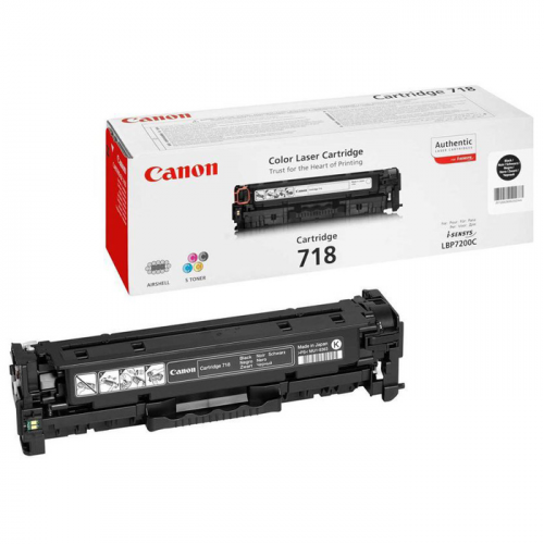 Картридж Canon 718 Black для i-SENSYS LBP7200C/MF8330C/MF8350C (3400стр) 2662B002