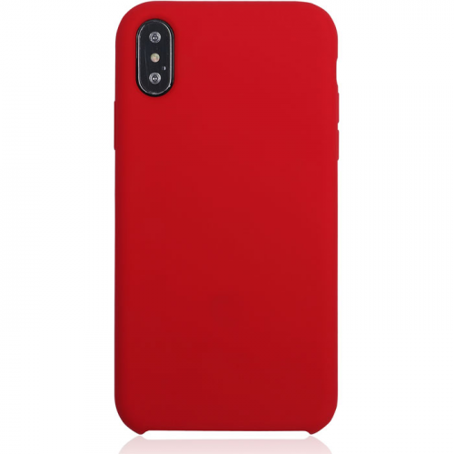 Чехол для Apple iPhone Xs Brosco Softrubber, накладка, красный IPXS-SOFTRUBBER-RED