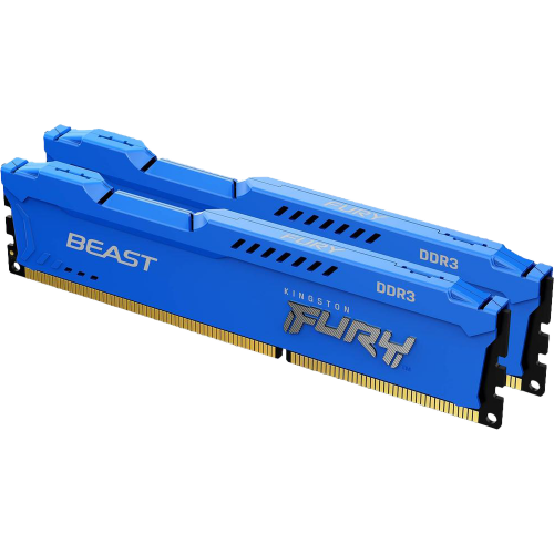 Модуль памяти DIMM 16Gb 2x8Gb KIT DDR3 PC12800 1600MHz Kingston Fury Beast Blue (KF316C10BK2/16)