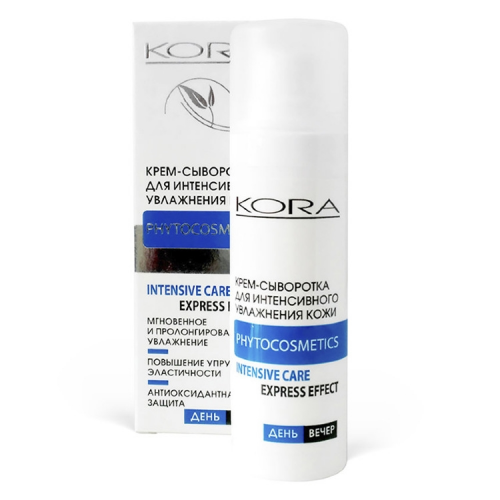 Кора Крем-Сыворотка Cream Serum for Intensive Hydration для Интенсивного Увлажнения Обезвоженной Кожи Лица, 30 мл